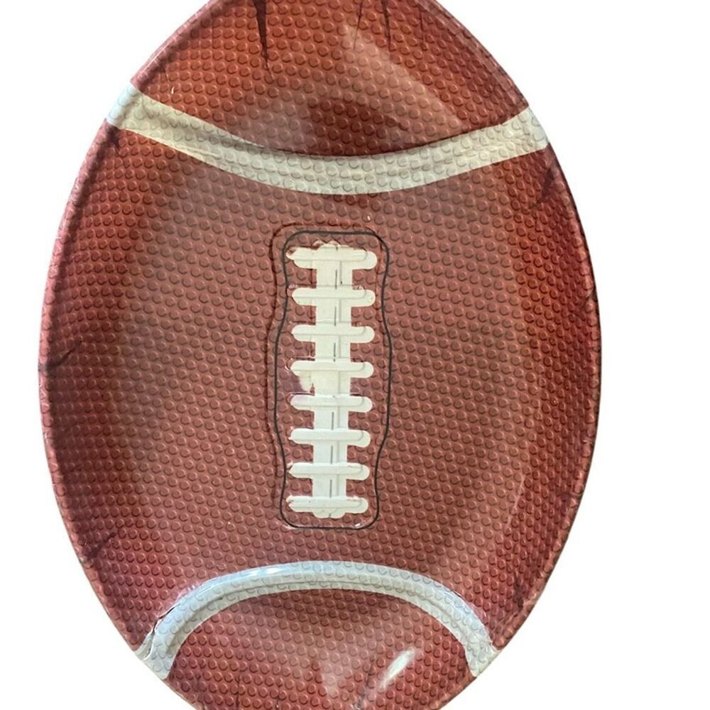 Forum Novelties Football Shaped Serving Tray Brown Sports Theme